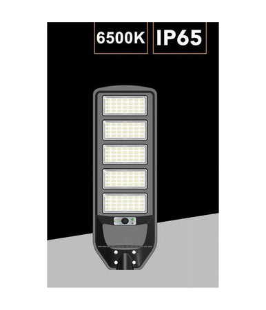 Lampione Solare Led 270w Sensore Movimento Pir Telecomando Ip65 Esterno J02-270w-f