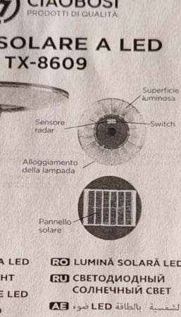 Lampione-stradale-450-LED-600W-Pannello-SOLARE-CREPUSCOLARE-SENSORE-Radar-IP65