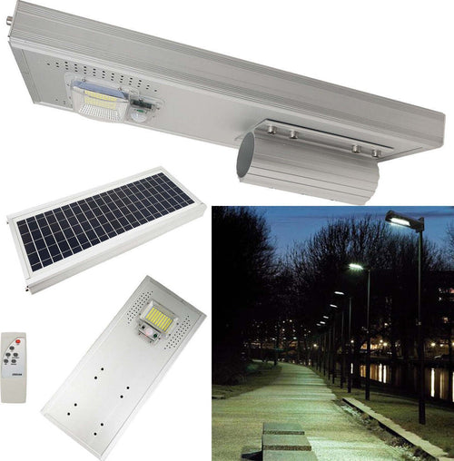 Lampione Stradale Faro Faretto Energia Solare Led Fotovoltaico Luce 50w Jd1950 Lampade per esterno Trade Shop italia - Napoli, Commerciovirtuoso.it