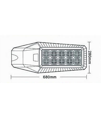 Lampione Stradale Faro Led Faretto Solare Per Esterno Luce Fredda Sl-606-250-6500k