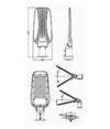 Lampione Stradale Led 100 W 9000lm Grigio Ip65 Luce Bianco Freddo 6500k Rl02-100w