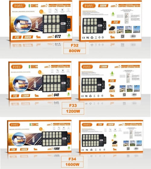 Lampione-Stradale-LED-con-Pannello-Solare-800W-1200W-1600W-Crepuscolare-ip65-100lm/w