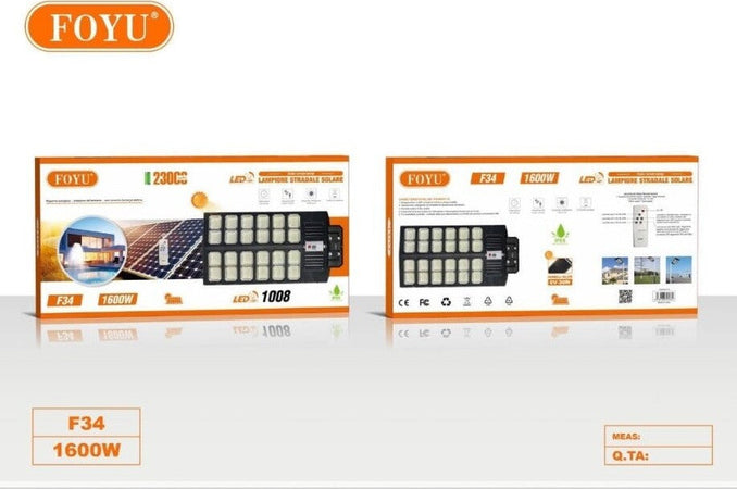 Lampione-Stradale-LED-con-Pannello-Solare-800W-1200W-1600W-Crepuscolare-ip65-100lm/w