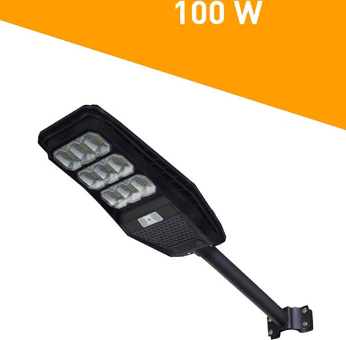 Lampione Stradale Luce Energia Solare Led 100watt Sensore Pir Staffa Telecomando Illuminazione/Illuminazione per esterni/Lampioni Trade Shop italia - Napoli, Commerciovirtuoso.it