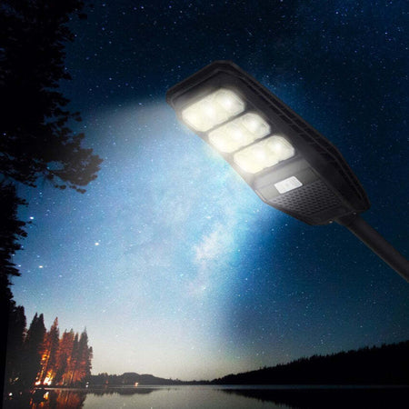 Lampione Stradale Luce Energia Solare Led 100watt Sensore Pir Staffa Telecomando Illuminazione/Illuminazione per esterni/Lampioni Trade Shop italia - Napoli, Commerciovirtuoso.it