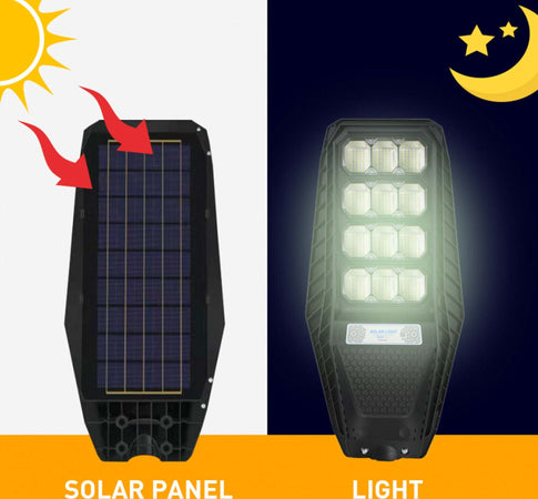 Lampione Stradale Luce Energia Solare Led 200watt Sensore Pir Staffa Telecomando Illuminazione/Illuminazione per esterni/Lampioni Trade Shop italia - Napoli, Commerciovirtuoso.it