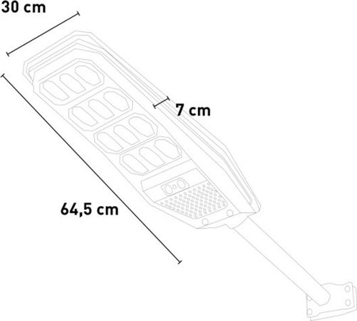 Lampione Stradale Luce Energia Solare Led 200watt Sensore Pir Staffa Telecomando Illuminazione/Illuminazione per esterni/Lampioni Trade Shop italia - Napoli, Commerciovirtuoso.it