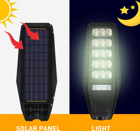 Lampione Stradale Luce Energia Solare Led 300watt Sensore Pir Staffa Telecomando Illuminazione/Illuminazione per esterni/Lampioni Trade Shop italia - Napoli, Commerciovirtuoso.it