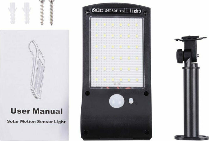 Lampione Stradale Pannello Energia Solare Faro Fotovoltaico Esterno 36 Led Luce Illuminazione/Illuminazione per esterni/Lampioni Trade Shop italia - Napoli, Commerciovirtuoso.it