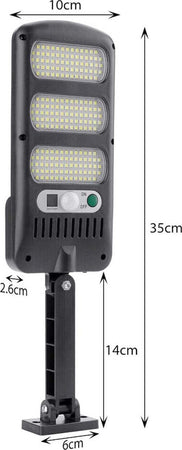 Lampione Stradale Pannello Solare 213 Led Con Sensore Di Movimento E Telecomando Illuminazione/Illuminazione per esterni/Lampioni Trade Shop italia - Napoli, Commerciovirtuoso.it