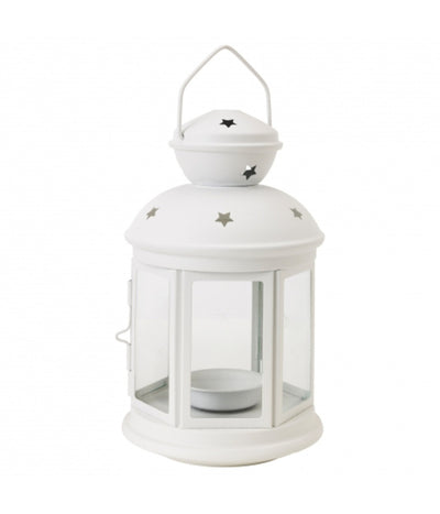 Lanterna Bianco Portacandela 16x10cm Matrimonio Tea Light Porta Candela Candele
