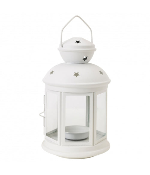 Lanterna Bianco Portacandela 16x10cm Matrimonio Tea Light Porta Candela Candele