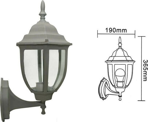 Lanterna-Da-Giardino-Lampada-A-Parete-Grigio-Applique-Per-Esterno-Stile-Antico-Universo