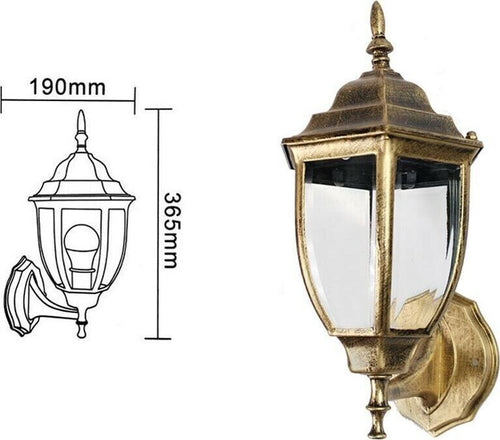 Lanterna-Da-Giardino-Lampada-A-Parete-Muro-Applique-Per-Esterno-Stile-Antico-Universo