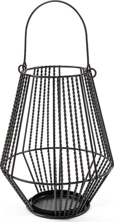 Lanterna in metallo decorativa per interno ed esterno con portacandela h 20 cm Illuminazione/Illuminazione per esterni/Lanterne Decor Space - Altamura, Commerciovirtuoso.it