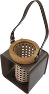 Lanterna Iron-Rattan Cm 16X13X20 Illuminazione/Illuminazione per esterni/Lanterne Led Mall Home - Napoli, Commerciovirtuoso.it