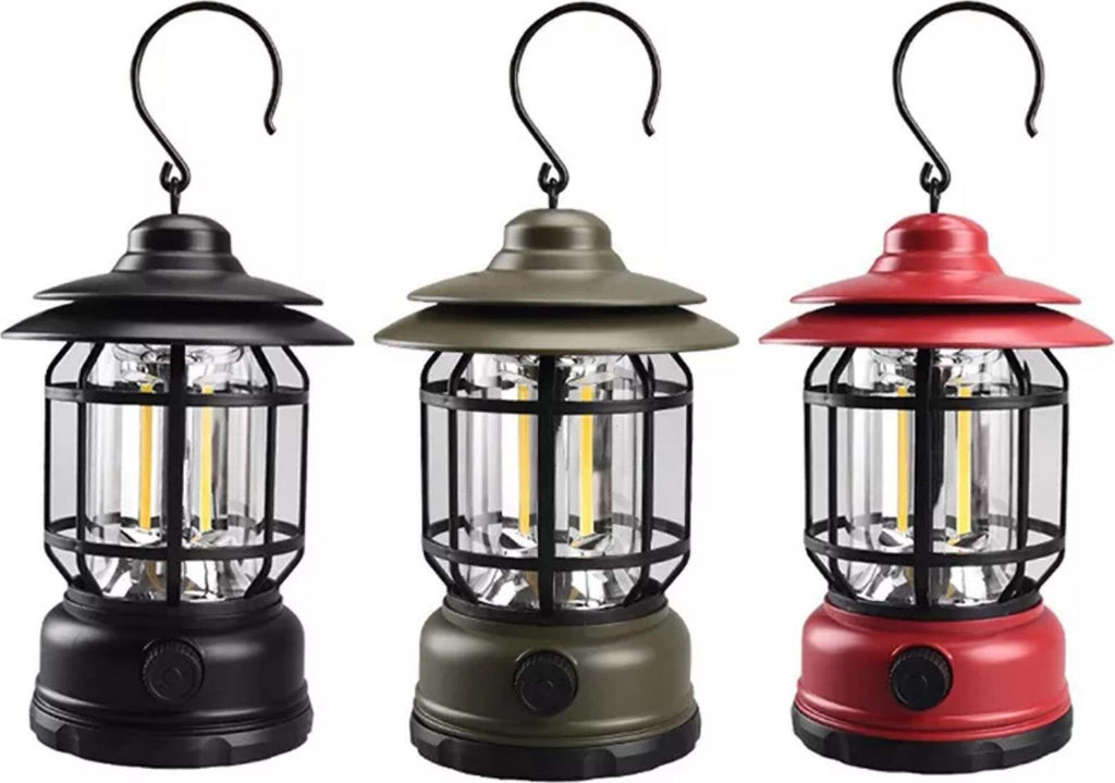 Lanterna Da Campeggio A LED Vintage Ricaricabile USB - Impermeabile, Luci D'Emergenza Per Esterni E Interni