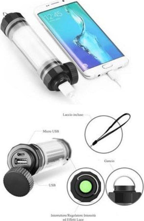 Lanterna Led Torcia Portatile Lampada Emergenza Ricaricabile Usb Powerbank 10400mah Fai da te/Prodotti per la costruzione/Illuminazione area di lavoro/Faretti Trade Shop italia - Napoli, Commerciovirtuoso.it