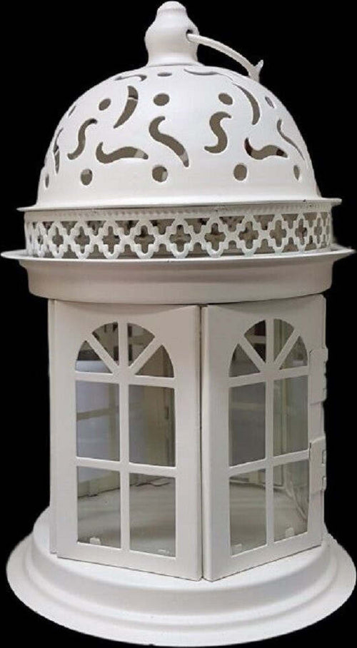 Lanterna Metallo Bianca Portacandela Portalumini Decorazione Shabby Chic Articoli da Giardino > Arredo giardino > Prodotti Da Esterno Trade Shop italia - Napoli, Commerciovirtuoso.it