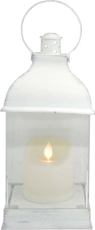 Lanterna natalizia bianco anticato decorazione con candela ed effetto fiamma a led con batteria Casa e cucina/Decorazioni per interni/Addobbi e decorazioni per ricorrenze/Decorazioni natalizie/Ghirlande e corone MagiediNatale.it - Altamura, Commerciovirtuoso.it