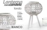Lanterna Portacandela Con Piedi Tonda 17x46cm In Legno Bamb? Vetro Bianco 777929 Illuminazione/Illuminazione per esterni/Lanterne Trade Shop italia - Napoli, Commerciovirtuoso.it