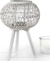 Lanterna Portacandela Con Piedi Tonda 17x46cm In Legno Bamb? Vetro Bianco 777929 Illuminazione/Illuminazione per esterni/Lanterne Trade Shop italia - Napoli, Commerciovirtuoso.it