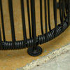 Lanterna-Solare-da-Giardino-LED-con-Pannello-di-Ricarica-in-Rattan-e-Metallo-,-Ø21.5x61cm,-Nero-XN5866-066BKXN5