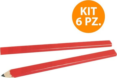 Lapis-Matite-Matita-Confezione-6-Pz-Per-Falegname-Muratore-Carpentiere-Fabbro