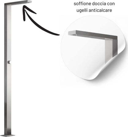 Larice-Colonna-doccia-da-esterno-fissaggio-a-pavimento-per-giardino-piscina-inox