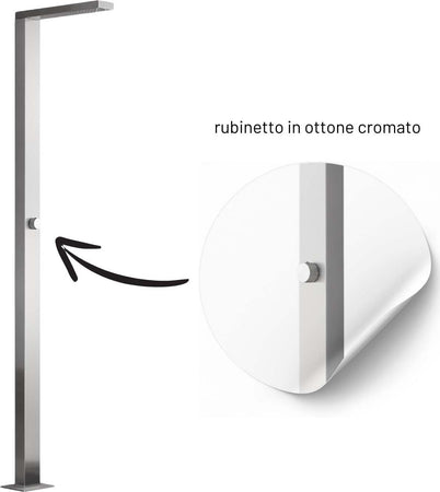 Larice-Colonna-doccia-da-esterno-fissaggio-a-pavimento-per-giardino-piscina-inox