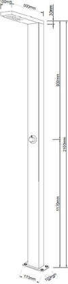 Larice-Colonna-doccia-da-esterno-fissaggio-a-pavimento-per-giardino-piscina-inox
