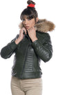Lasmara---Piumino-Donna-Verde-in-vera-pelle