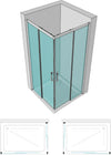 Lato-Box-Doccia-Angolo-Ante-Scorrevoli-Camelia-S200-6-Millimetri-Chrome-100-cm