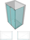 Lato-fisso-per-Box-Doccia-Gemma-Cristallo-8-millimetri-Profilo-Chrome-Lucido