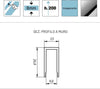 Lato-fisso-per-Box-Doccia-Gemma-Cristallo-8-millimetri-Profilo-Chrome-Lucido