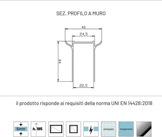 Lato-Fisso-Per-Porta-Pieghevole-Edera-LF110T-6-Millimetri-Chrome-Ix-Box-Shower