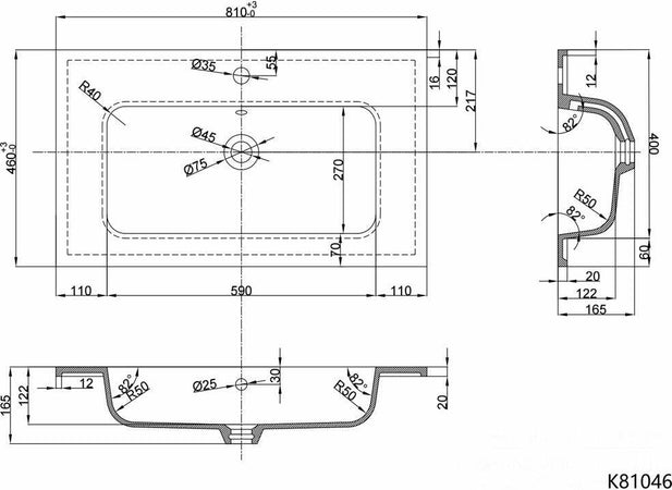 Lavabo ad Incasso in Mineral Marmo 81x46 cm Mobile composizione bagno Fai da te/Attrezzature per cucine e bagni/Attrezzature per bagni/Lavandini bagno/Lavabi Ogomondo - Martina Franca, Commerciovirtuoso.it