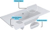 Lavabo ad Incasso Mineral Marmo Colore Bianco Opaco Mobile composizione bagno Fai da te/Attrezzature per cucine e bagni/Attrezzature per bagni/Lavandini bagno/Incassato Ogomondo - Martina Franca, Commerciovirtuoso.it
