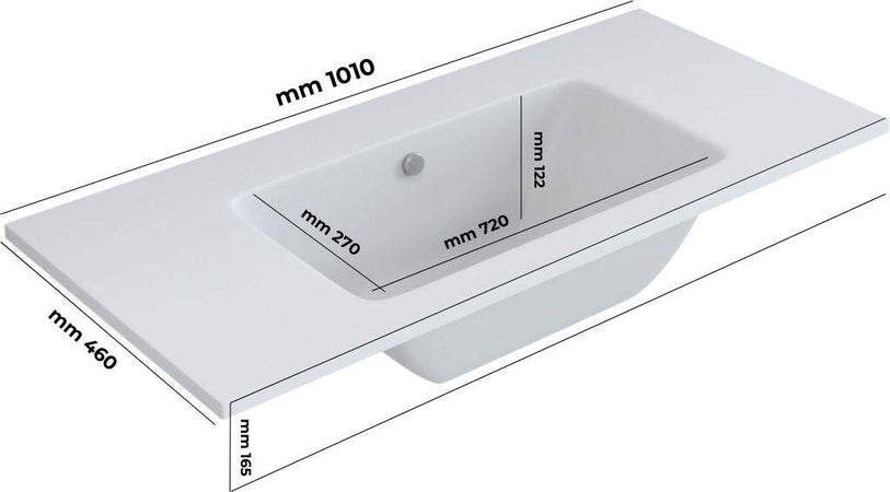 Lavabo ad Incasso Mineral Marmo Colore Bianco Opaco Mobile composizione bagno Fai da te/Attrezzature per cucine e bagni/Attrezzature per bagni/Lavandini bagno/Incassato Ogomondo - Martina Franca, Commerciovirtuoso.it