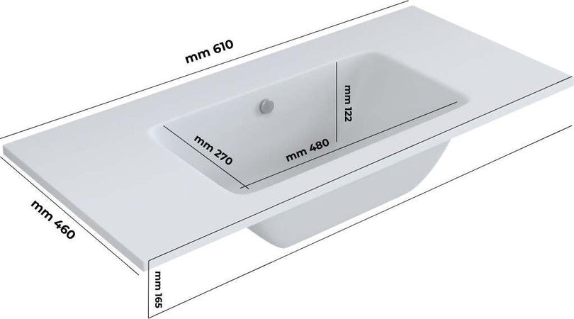 Lavabo ad Incasso Mineral Marmo Colore Bianco Opaco Mobile composizione bagno Fai da te/Attrezzature per cucine e bagni/Attrezzature per bagni/Lavandini bagno/Incassato Ogomondo - Martina Franca, Commerciovirtuoso.it