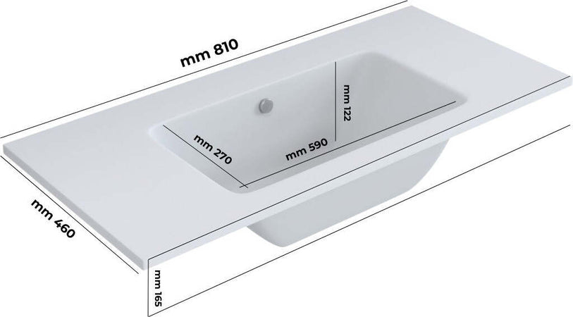 Lavabo ad Incasso Mineral Marmo Colore Bianco Opaco Mobile composizione bagno Fai da te/Attrezzature per cucine e bagni/Attrezzature per bagni/Lavandini bagno/Incassato Ogomondo - Martina Franca, Commerciovirtuoso.it