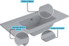 Lavabo ad Incasso Mineral Marmo Colore Grigio Cenere Mobile composizione bagno Fai da te/Attrezzature per cucine e bagni/Attrezzature per bagni/Lavandini bagno/Incassato Ogomondo - Martina Franca, Commerciovirtuoso.it
