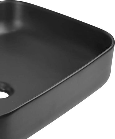 Lavabo-Appoggio-Ceramica-Nero-Rettangolare-Lavandino-Arredo-Bagno-50x39x13-Cm
