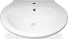 Lavabo con Colonna per Bagno Serie Dark Ceramica Bianca Ogomondo Fai da te/Attrezzature per cucine e bagni/Attrezzature per bagni/Lavandini bagno/Lavabi Ogomondo - Martina Franca, Commerciovirtuoso.it