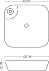 Lavabo Da Appoggio Ceramica Bianco Quadrato Lavandino Lavello Arredo 43x43x12 Cm Fai da te/Attrezzature per cucine e bagni/Attrezzature per bagni/Lavandini bagno/Lavabi Ogomondo - Martina Franca, Commerciovirtuoso.it