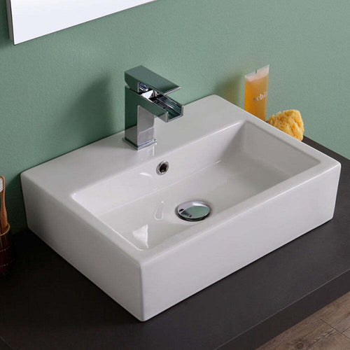 Lavabo Da Appoggio Ceramica Bianco Rettangolare Lavandino Lavello Arredo 58x46x16 Cm Fai da te/Attrezzature per cucine e bagni/Attrezzature per bagni/Lavandini bagno/Lavabi Ogomondo - Martina Franca, Commerciovirtuoso.it