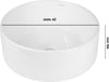 Lavabo-Da-Appoggio-Ceramica-Bianco-Tondo-Arredo-Bagno-Lavandino-41x41x16,5-Cm