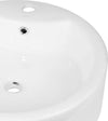 Lavabo-Da-Appoggio-Ceramica-Bianco-Tondo-Lavandino-Arredo-Bagno-49x49x15,5-Cm
