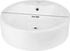 Lavabo-Da-Appoggio-Ceramica-Bianco-Tondo-Lavandino-Arredo-Bagno-49x49x15,5-Cm
