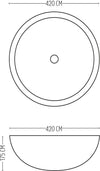 Lavabo Da Appoggio Ceramica Bianco Tondo Lavandino Lavello Arredo 42x42x17,5 Cm Fai da te/Attrezzature per cucine e bagni/Attrezzature per bagni/Lavandini bagno/Lavabi Ogomondo - Martina Franca, Commerciovirtuoso.it